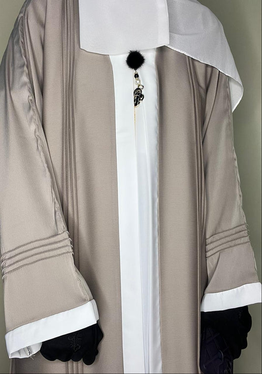 Double-Layer Open Abaya