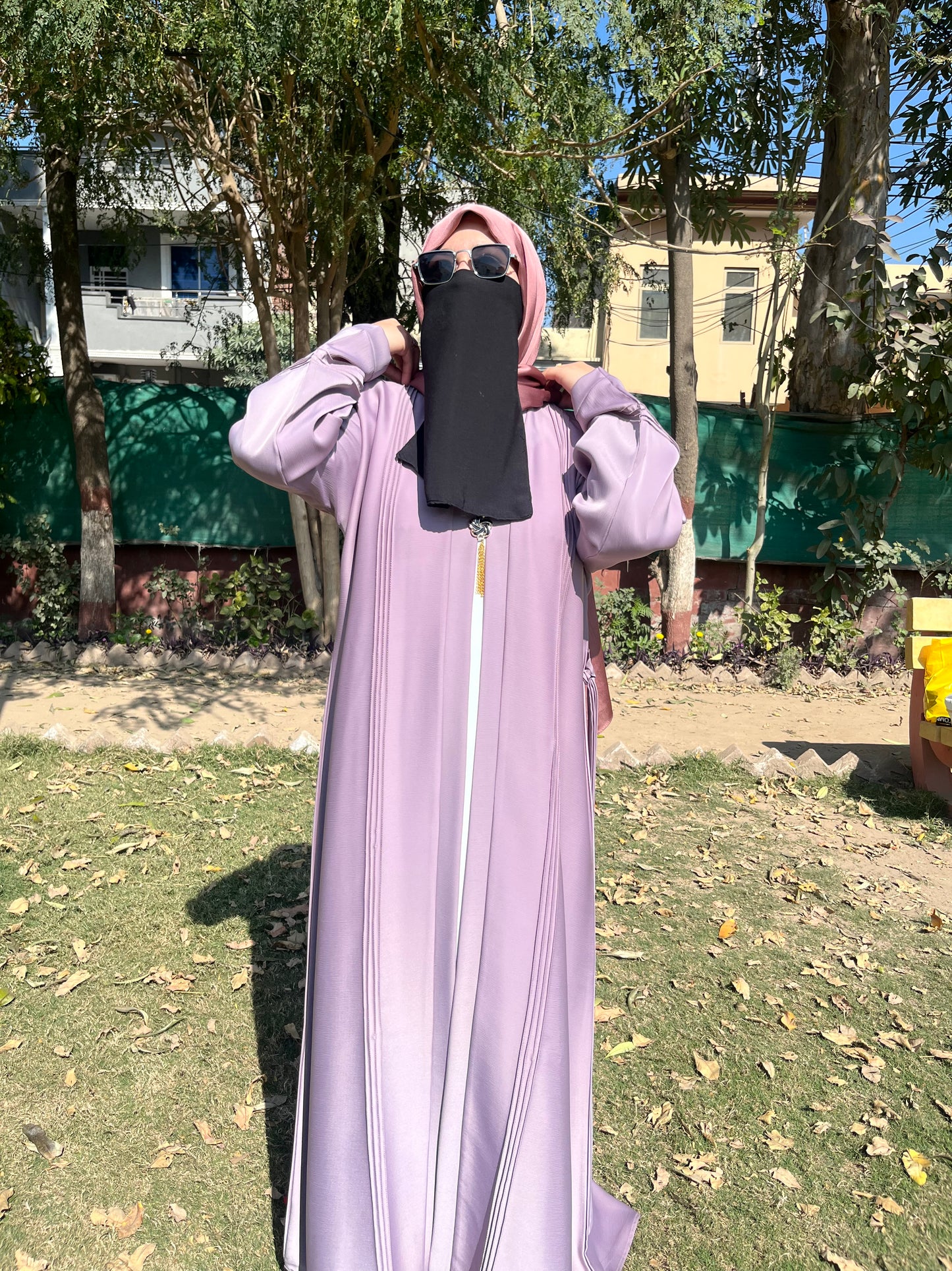 Double-Layer Open Abaya