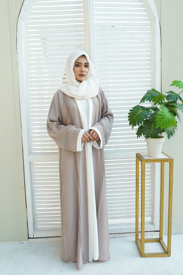 Aish Soft Beige Abaya