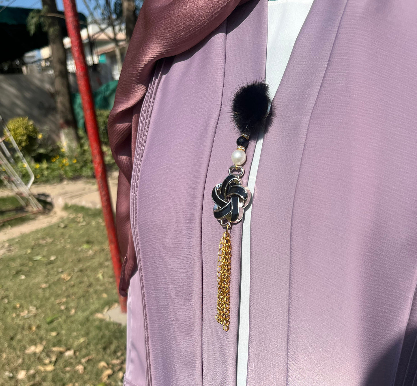 Double-Layer Open Abaya