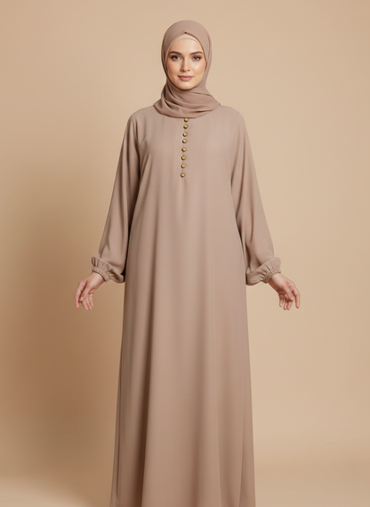 Minimalist Button-Down Abaya
