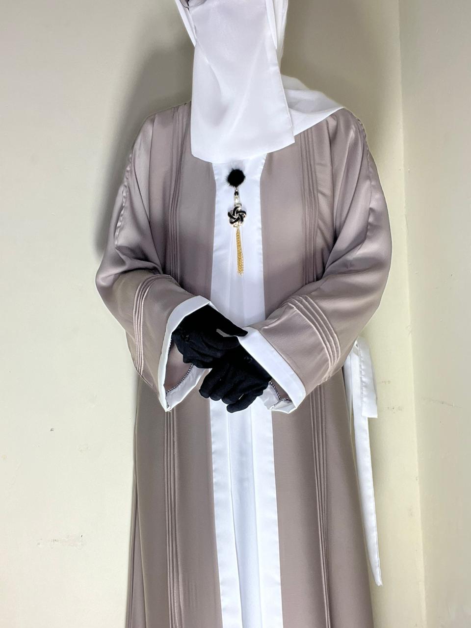 Double-Layer Open Abaya