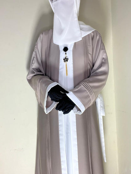 Double-Layer Open Abaya