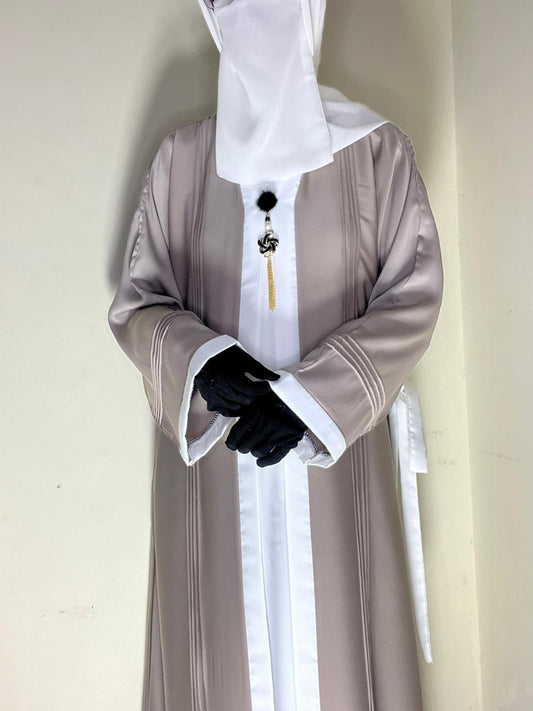 Double-Layer Open Abaya