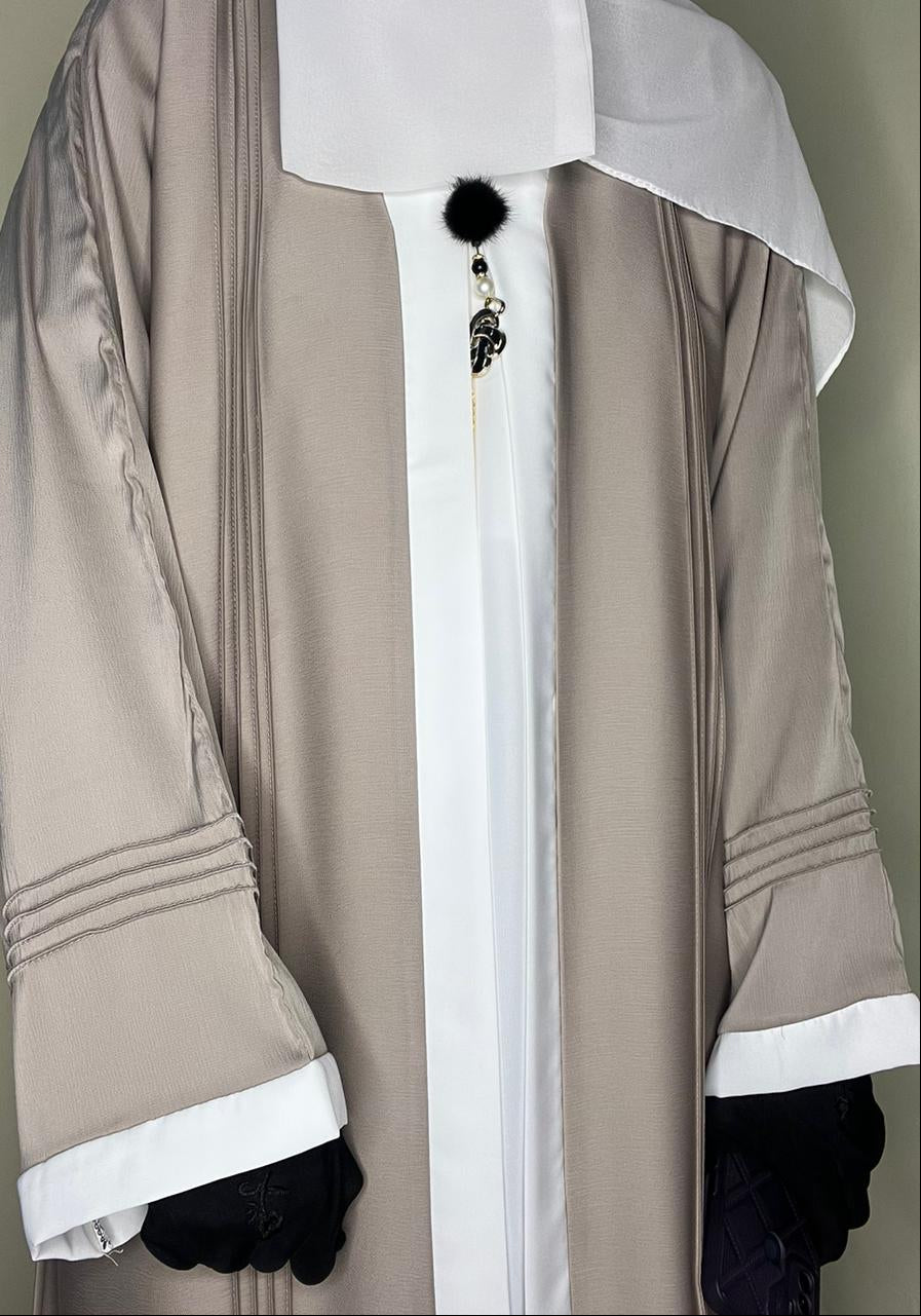 Double-Layer Open Abaya