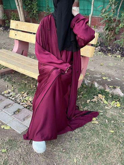 Elegant Maroon Abaya