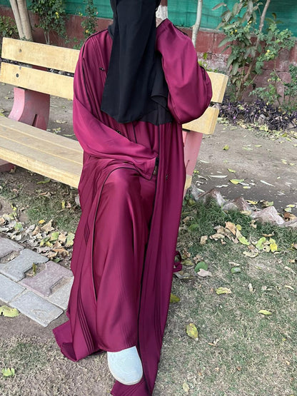 Elegant Maroon Abaya