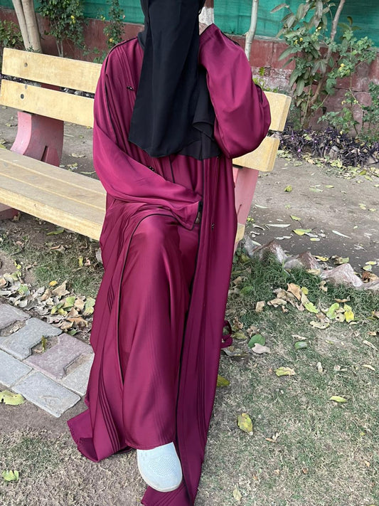 Elegant Maroon Abaya