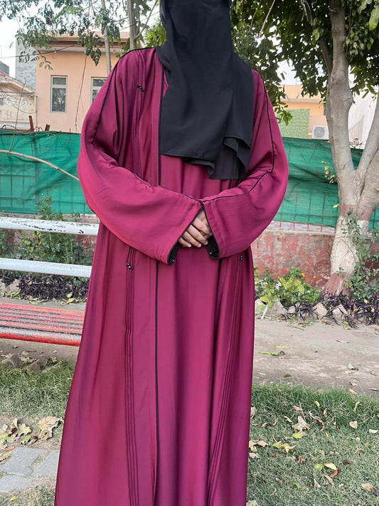 Elegant Maroon Abaya