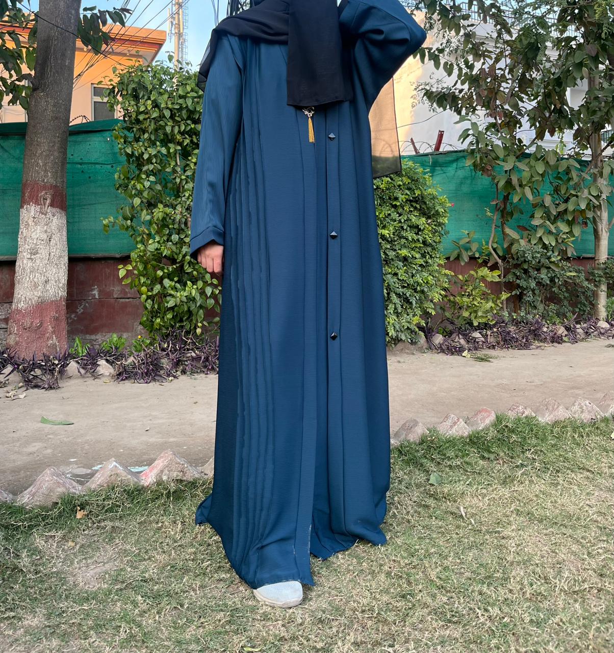Pleated Abaya Set