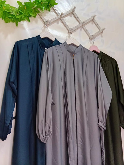 Front Zip Batwing Sleeve Abaya